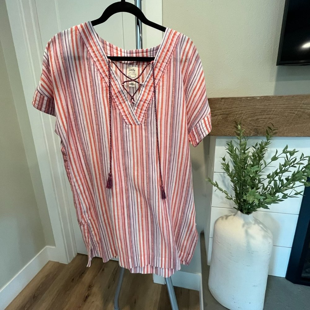Lucky Brand Popover Shirt / Swim Cover Up
